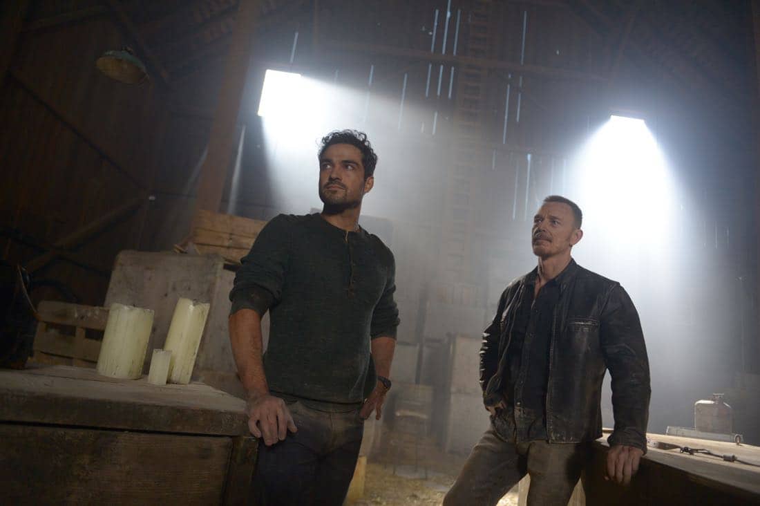 THE EXORCIST: L-R: Alfonso Herrera and Ben Daniels in the "Janus" season premiere episode of THE EXORCIST airing Friday, Sept. 29 (9:00-10:00 PM ET/PT) on FOX. ©Fox Broadcasting Co. Cr: Sergei Bachlakov/FOX