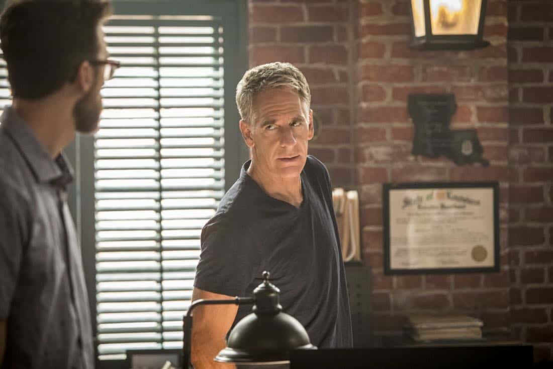 "The Asset" -- Pride and his team join forces with FBI Director Isler (Derek Webster) after a Russian operative who's in the states to provide intel on sleeper agents, disappears after his Navy escort is murdered. Also, Tammy partners with former sleeper agent Eva Azarova (Cassidy Freeman) to locate the missing operative who Eva has known since childhood, on NCIS: NEW ORLEANS, Tuesday, Oct. 3 (10:00-11:00 PM, ET/PT) on the CBS Television Network. Pictured L-R: Rob Kerkovich as Forensic Scientist Sebastian Lund and Scott Bakula as Special Agent Dwayne Pride Photo: Skip Bolen/CBS é2017 CBS Broadcasting, Inc. All Rights Reserved