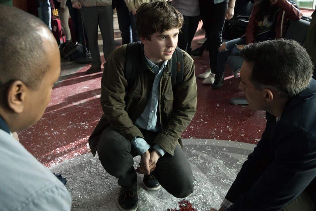 THE GOOD DOCTOR - "PILOT - Burnt Food" - Dr. Shaun Murphy (Freddie Highmore), a young surgeon with autism and savant syndrome, relocates from a quiet country life to join the prestigious St. Bonaventure hospital's surgical unit. Alone in the world and unable to personally connect with those around him, his only advocate, Dr. Aaron Glassman (Richard Schiff), challenges the skepticism and prejudices of the hospital's board and staff when he brings him in to join the team. Shaun will need to work harder than he ever has before, as he navigates his new environment and relationships to prove to his colleagues that his extraordinary medical gifts will save lives. The highly anticipated series premiere of "The Good Doctor" airs MONDAY, SEPTEMBER 25 (10:01-11:00 p.m. EDT), on The ABC Television Network. (ABC/Liane Hentscher)