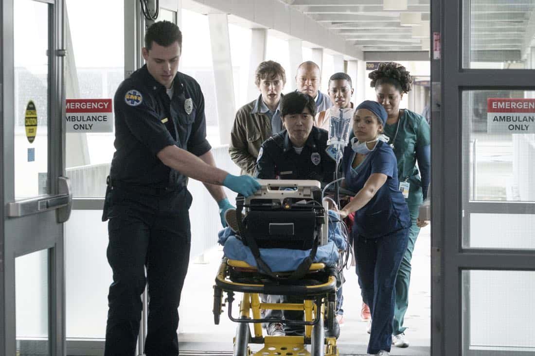 THE GOOD DOCTOR - "PILOT - Burnt Food" - Dr. Shaun Murphy (Freddie Highmore), a young surgeon with autism and savant syndrome, relocates from a quiet country life to join the prestigious St. Bonaventure hospital's surgical unit. Alone in the world and unable to personally connect with those around him, his only advocate, Dr. Aaron Glassman (Richard Schiff), challenges the skepticism and prejudices of the hospital's board and staff when he brings him in to join the team. Shaun will need to work harder than he ever has before, as he navigates his new environment and relationships to prove to his colleagues that his extraordinary medical gifts will save lives. The highly anticipated series premiere of "The Good Doctor" airs MONDAY, SEPTEMBER 25 (10:01-11:00 p.m. EDT), on The ABC Television Network. (ABC/Liane Hentscher) FREDDIE HIGHMORE, ANTONIA THOMAS