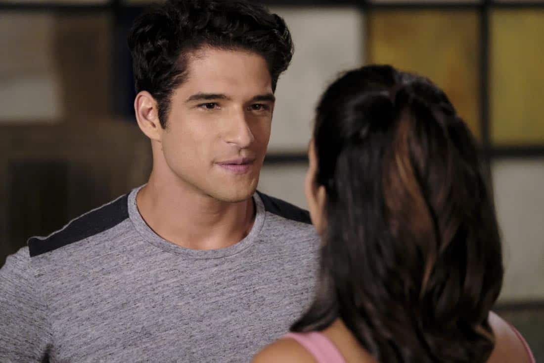 Jane The Virgin -- "Chapter Sixty-Five" -- Image Number: JAV401b_0364.jpg -- Pictured (L-R0: Tyler Posey as Adam and Gina Rodriguez as Jane -- Photo: Michael Desmond/The CW -- é 2017 The CW Network, LLC. All Rights Reserved.
