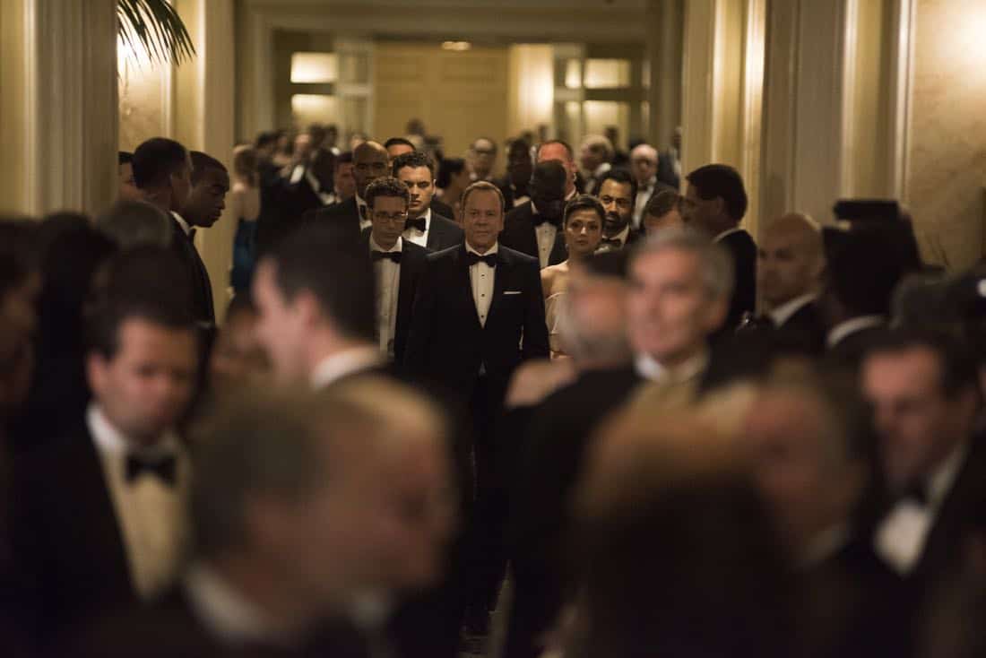 DESIGNATED SURVIVOR - "Sting of the Tail" - FBI Agent Hannah Wells finally closes in on Patrick Lloyd, but when the president decides to take action during the White House Correspondents Dinner, members of the Homeland Security Council threaten to derail their plans, on "Designated Survivor," airing WEDNESDAY, OCTOBER 4 (10:00-11:00 p.m. EDT). (ABC/John Medland) LAMONICA GARRETT, PAULO COSTANZO, ADAN CANTO, KIEFER SUTHERLAND, ITALIA RICCI, KAL PENN DESIGNATED SURVIVOR - "Sting of the Tail" - FBI Agent Hannah Wells finally closes in on Patrick Lloyd, but when the president decides to take action during the White House Correspondents Dinner, members of the Homeland Security Council threaten to derail their plans, on "Designated Survivor," airing WEDNESDAY, OCTOBER 4 (10:00-11:00 p.m. EDT). (ABC/John Medland) LAMONICA GARRETT, PAULO COSTANZO, ADAN CANTO, KIEFER SUTHERLAND, ITALIA RICCI, KAL PENN