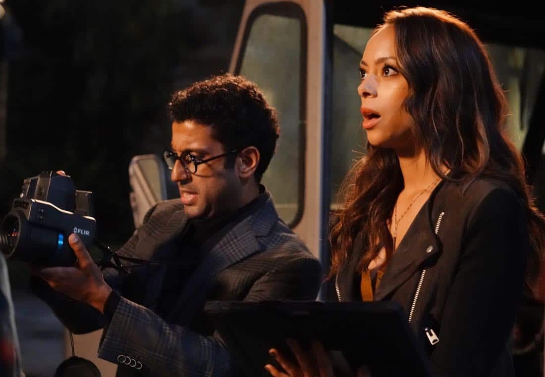 GHOSTED: Pictured L-R: Adeel Akhtar and Amber Stevens West in the "Jermaine the Zombie" episode of GHOSTED airing Sunday, Oct. 8 (8:30-9:00 PM ET/PT) on FOX. ©2017 Fox Broadcasting Co. CR: Kevin Estrada/FOX GHOSTED: Pictured L-R: Adeel Akhtar and Amber Stevens West in the "Jermaine the Zombie" episode of GHOSTED airing Sunday, Oct. 8 (8:30-9:00 PM ET/PT) on FOX. ©2017 Fox Broadcasting Co. CR: Kevin Estrada/FOX