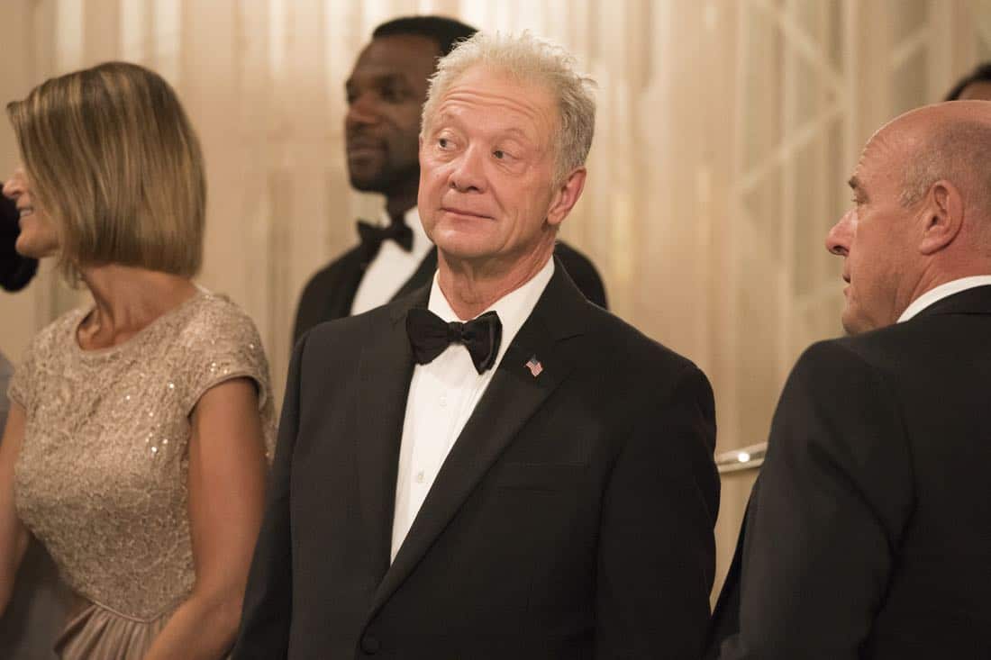 SCANDAL - "Pressing the Flesh" - President Mellie Grant hosts a state dinner for President Rashad of Bashran in a first step toward peace in the Middle East, and in case Mellie's charm alone doesn't work, Olivia secretly puts Jake to work so that they are armed with a back-up plan. Meanwhile, the team at Quinn Perkins & Associates attends the party in hopes to gain more high-profile clientele, on "Scandal," airing THURSDAY, OCTOBER 12 (9:00-10:00 p.m. EDT), on The ABC Television Network. (ABC/Mitch Haaseth) JEFF PERRY, DEAN NORRIS
