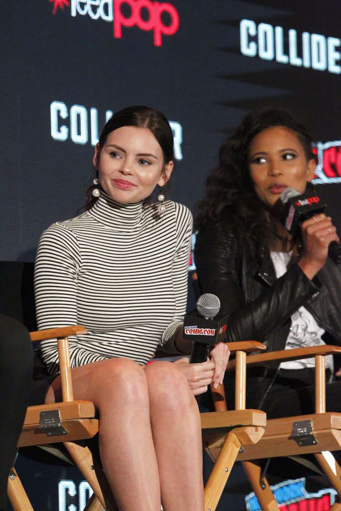 NY COMIC-CON 2017 - SIREN - Freeform’s genre programming was out in full force at this year’s New York Comic Con on Saturday, October 7th with executive producers and cast from the hit series “Shadowhunters,” “Beyond,” and new original series “Siren.” (Freeform/Lou Rocco) ELINE POWELL, FOLA EVANS-AKINGBOLA NY COMIC-CON 2017 - SIREN - Freeform’s genre programming was out in full force at this year’s New York Comic Con on Saturday, October 7th with executive producers and cast from the hit series “Shadowhunters,” “Beyond,” and new original series “Siren.” (Freeform/Lou Rocco) ELINE POWELL, FOLA EVANS-AKINGBOLA