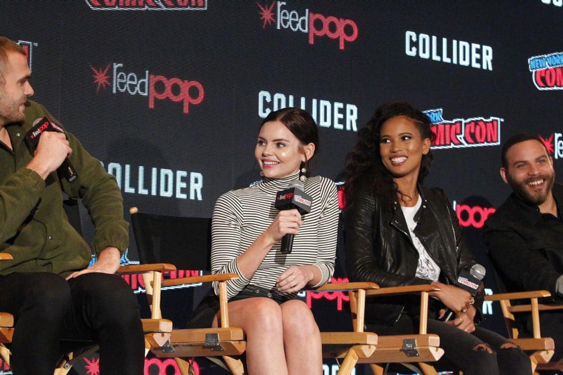NY COMIC-CON 2017 - SIREN - Freeform’s genre programming was out in full force at this year’s New York Comic Con on Saturday, October 7th with executive producers and cast from the hit series “Shadowhunters,” “Beyond,” and new original series “Siren.” (Freeform/Lou Rocco) ALEX ROE, ELINE POWELL, FOLA EVANS-AKINGBOLA, IAN VERDUN