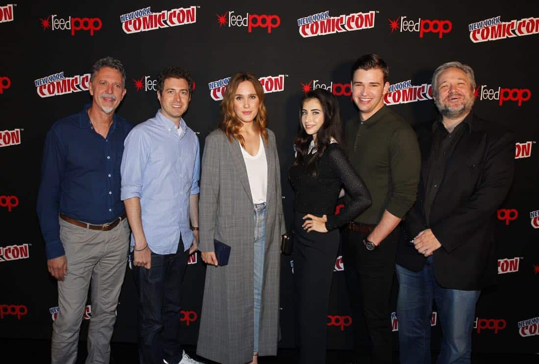 NY COMIC-CON 2017 - Freeform’s genre programming was out in full force at this year’s New York Comic Con on Saturday, October 7th with executive producers and cast from the hit series “Shadowhunters,” “Beyond,” and new original series “Siren.” (ABC/Lou Rocco) TIM KRING (EXECUTIVE PRODUCER, BEYOND), ADAM NUSSDORF (EXECUTIVE PRODUCER, BEYOND), EDEN BROLIN, DILAN GWYN, BURLEY DUFFIELD, DAVID EICK (EXECUTIVE PRODUCER, BEYOND)