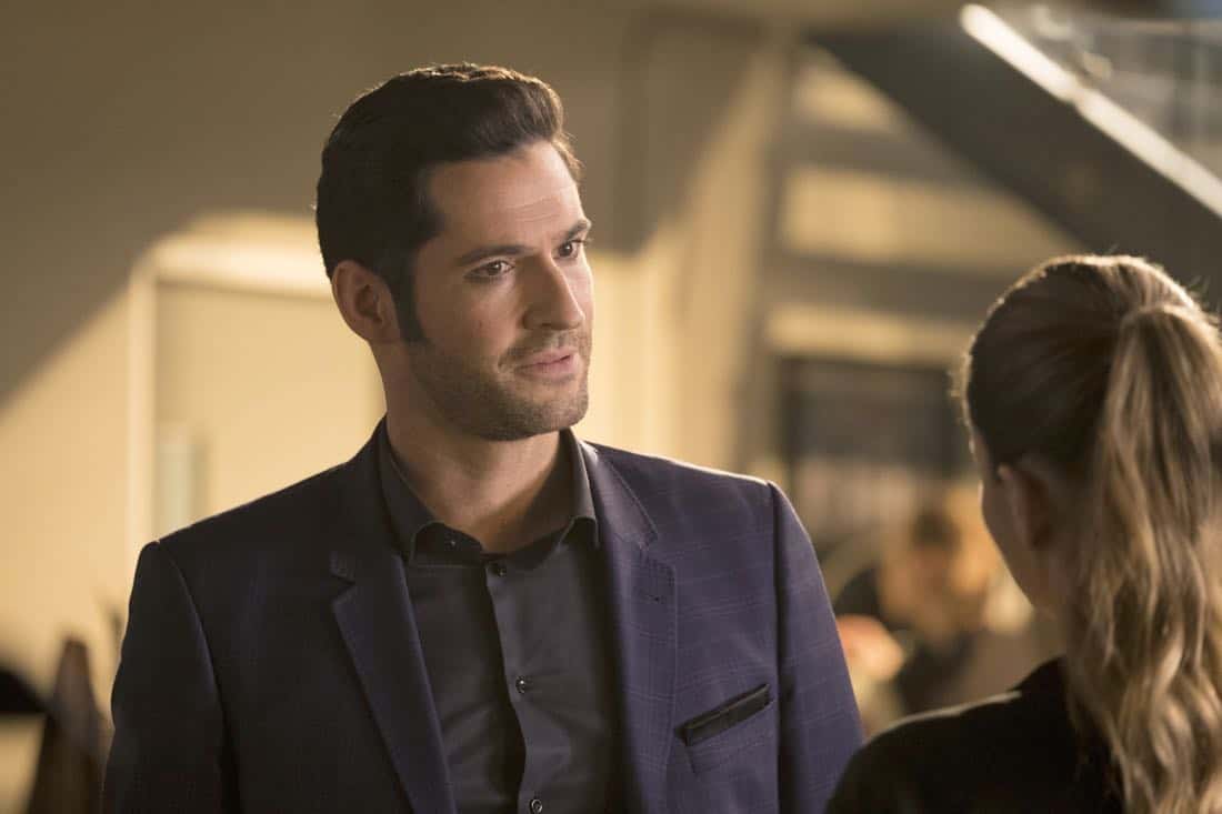 LUCIFER: Tom Ellis in the “Mr. and Mrs. Mazikeen Smith” episode of LUCIFER airing Monday, Oct. 16 (8:00-9:00 PM ET/PT) on FOX. CR: MICHAEL COURTNEY/FOX LUCIFER: Tom Ellis in the “Mr. and Mrs. Mazikeen Smith” episode of LUCIFER airing Monday, Oct. 16 (8:00-9:00 PM ET/PT) on FOX. CR: MICHAEL COURTNEY/FOX