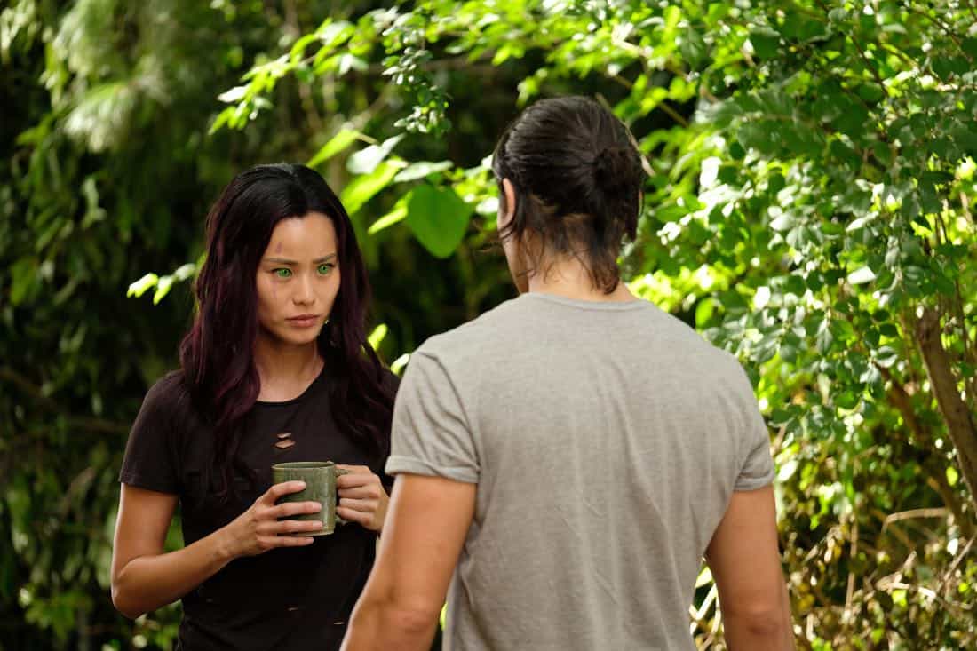 THE GIFTED: L-R: Jamie Chung and Blair Redford in the "eXodus" episode of THE GIFTED airing Monday, Oct. 16 (9:00-10:00 PM ET/PT) on FOX. ©2017 Fox Broadcasting Co. Cr: Eliza Morse/FOX THE GIFTED: L-R: Jamie Chung and Blair Redford in the "eXodus" episode of THE GIFTED airing Monday, Oct. 16 (9:00-10:00 PM ET/PT) on FOX. ©2017 Fox Broadcasting Co. Cr: Eliza Morse/FOX