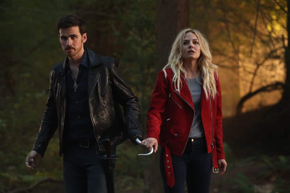 ONCE UPON A TIME - "A Pirate's Life" - When Henry finds himself in trouble, he calls upon his Storybrooke family for help, and together they set off on a mission to find Cinderella. Along the way, Hook is confronted by an unexpected foe who threatens the group's success. In Hyperion Heights, Jacinda searches for a way to see Lucy with some unwelcome assistance from Henry, while Victoria Belfrey enlists the help of Gold and Weaver to push Henry out of the neighborhood, on "Once Upon a Time," FRIDAY, OCTOBER 13 (8:00-9:01 p.m. EDT), on The ABC Television Network. (ABC/Jack Rowand) COLIN O'DONOGHUE, JENNIFER MORRISON