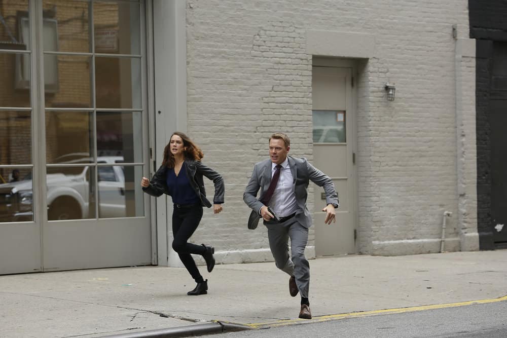 THE BLACKLIST -- "Ilyas Surkov (#54)" Episode 505 -- Pictured: (l-r) Megan Boone as Elizabeth Keen, Diego Klattenhoff as Agent Donald Ressler -- (Photo by: Will Hart/NBC) THE BLACKLIST -- "Ilyas Surkov (#54)" Episode 505 -- Pictured: (l-r) Megan Boone as Elizabeth Keen, Diego Klattenhoff as Agent Donald Ressler -- (Photo by: Will Hart/NBC)