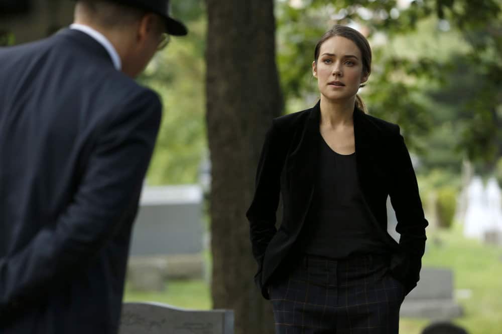 THE BLACKLIST -- "Ilyas Surkov (#54)" Episode 505 -- Pictured: (l-r) James Spader as Raymond "Red" Reddington, Megan Boone as Elizabeth Keen -- (Photo by: Will Hart/NBC)