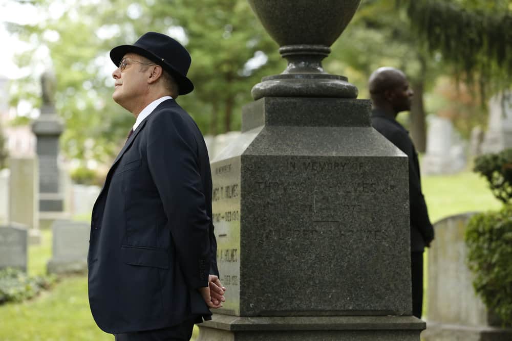 THE BLACKLIST -- "Ilyas Surkov (#54)" Episode 505 -- Pictured: (l-r) James Spader as Raymond "Red" Reddington, Hisham Tawfiq as Dembe Zuma -- (Photo by: Will Hart/NBC)