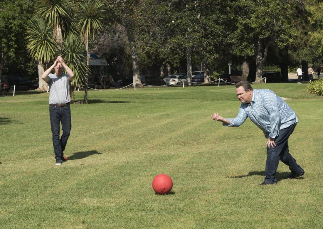 MODERN FAMILY - "Sex, Lies & Kickball" - Jay's best friend, Shorty, is back from Costa Rica and stays at the house so they can catch up and reconnect. However, Shorty is spending more time with Gloria and seems to be avoiding Jay. Meanwhile, Alex is ready to shed her good-girl image and is going to prove to Claire that her relationship with Ben is definitely a sexual relationship, on "Modern Family," WEDNESDAY, OCTOBER 18 (9:00-9:31 p.m. EDT), on The ABC Television Network. (ABC/Ron Tom) JESSE TYLER FERGUSON, ERIC STONESTREET