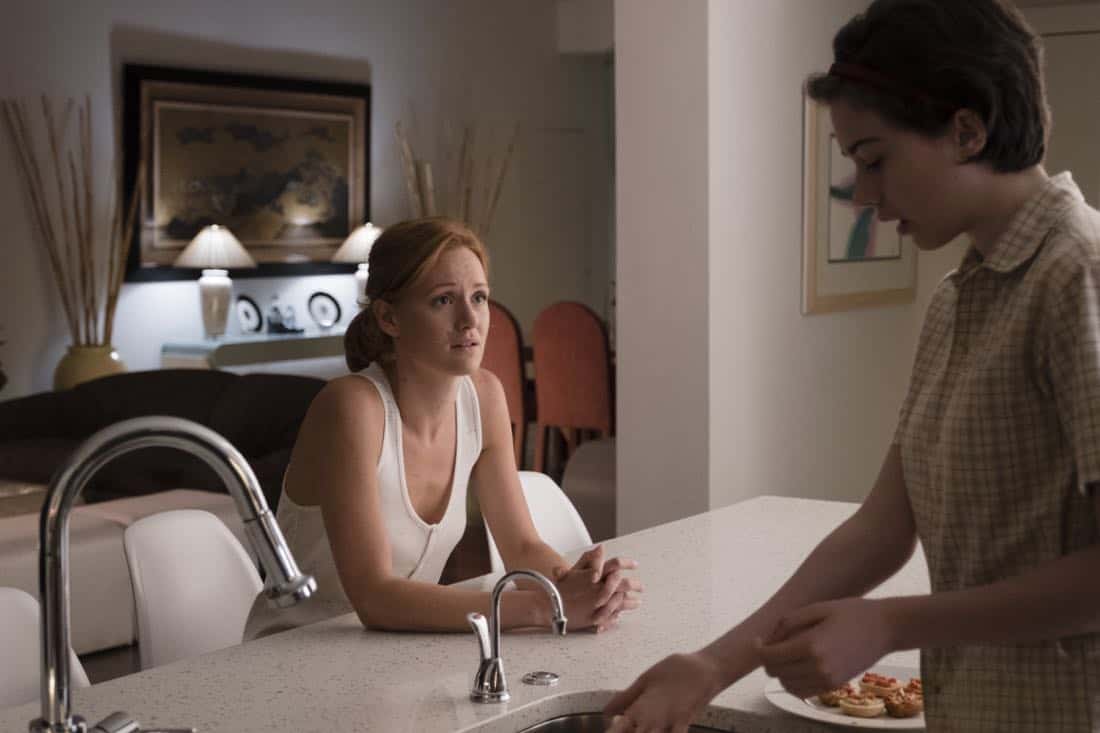 Kerry Bishe as Donna Emerson, Susanna Skaggs as Haley Clark - Halt and Catch Fire _ Season 4, Episode 9 - Photo Credit: Bob Mahoney/AMC
