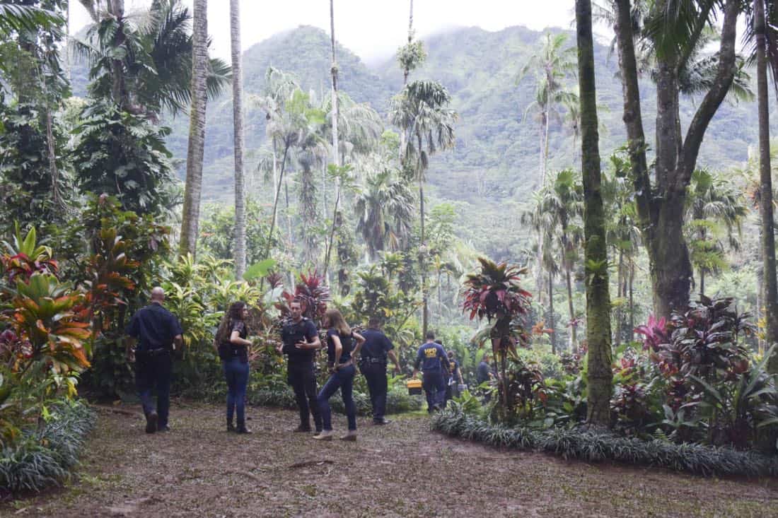 "Kama'oma'o, ka 'aina huli hana" -- At Halloween, Five-0 must investigate a string of murders that mirror stories from well-known Hawaiian folklore. Also, Grover is called to visit a man hours away from execution who may hold the key to a case that has plagued Grover for years, on HAWAII FIVE-0, Friday, Nov. 3 (9:00-10:00 PM, ET/PT) on the CBS Television Network. Pictured left to right: Meaghan Rath as Tani Rey, Alex O'Loughlin as Steve McGarrett and Claire Forlani as Alicia Brown. Photo: Norman Shapiro/CBS é2017 CBS Broadcasting, Inc. All Rights Reserved ("Kama'oma'o, ka 'aina huli hana" is Hawaiian for "At Kama'oma'o, The Land of Activities") "Kama'oma'o, ka 'aina huli hana" -- At Halloween, Five-0 must investigate a string of murders that mirror stories from well-known Hawaiian folklore. Also, Grover is called to visit a man hours away from execution who may hold the key to a case that has plagued Grover for years, on HAWAII FIVE-0, Friday, Nov. 3 (9:00-10:00 PM, ET/PT) on the CBS Television Network. Pictured left to right: Meaghan Rath as Tani Rey, Alex O'Loughlin as Steve McGarrett and Claire Forlani as Alicia Brown. Photo: Norman Shapiro/CBS é2017 CBS Broadcasting, Inc. All Rights Reserved ("Kama'oma'o, ka 'aina huli hana" is Hawaiian for "At Kama'oma'o, The Land of Activities")