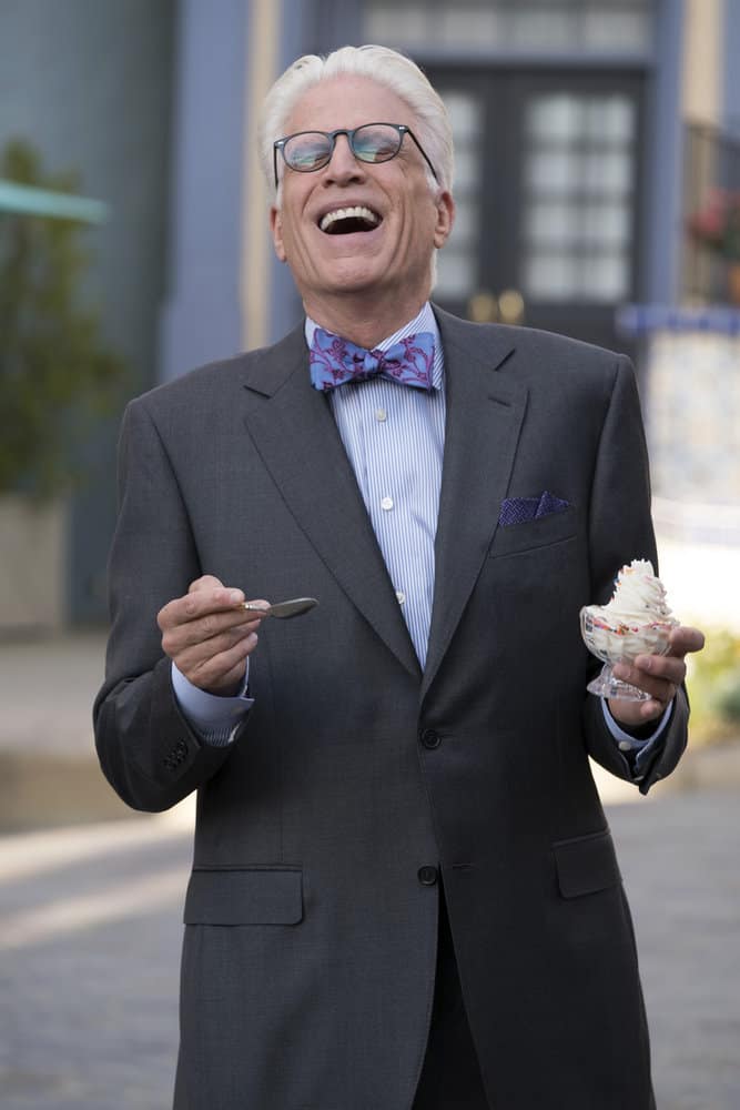 THE GOOD PLACE -- "Janet and Michael" Episode 207 -- Pictured: Ted Danson as Michael -- (Photo by: Colleen Hayes/NBC) THE GOOD PLACE -- "Janet and Michael" Episode 207 -- Pictured: Ted Danson as Michael -- (Photo by: Colleen Hayes/NBC)