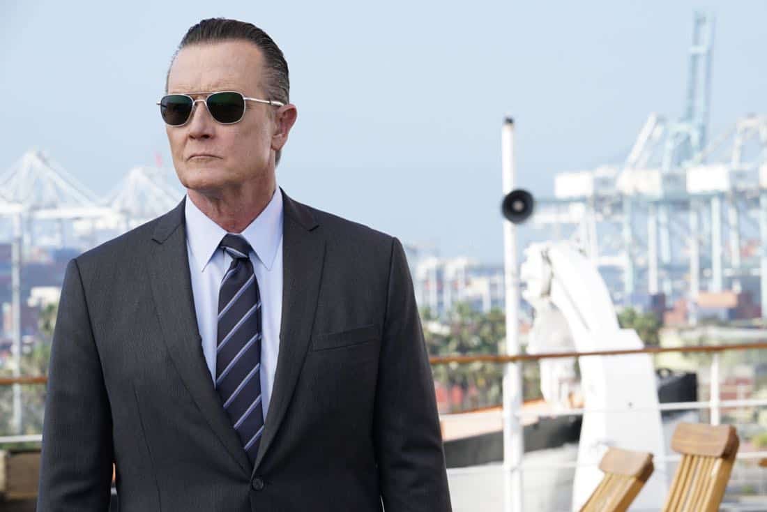 "Queen Scary" -- At Halloween, Team Scorpion takes on a case to prove the existence of ghosts on the Queen Mary but find an all-too-real disaster when they locate a "ghost ship" on a deadly collision course. Also, Walter considers taking note of Paige's interests to benefit their relationship, on SCORPION, Monday, Oct. 30 (10:00-11:00 PM, ET/PT) on the CBS Television Network. Pictured: Robert Patrick Photo: Cliff Lipson/CBS é2017 CBS Broadcasting, Inc. All Rights Reserved "Queen Scary" -- At Halloween, Team Scorpion takes on a case to prove the existence of ghosts on the Queen Mary but find an all-too-real disaster when they locate a "ghost ship" on a deadly collision course. Also, Walter considers taking note of Paige's interests to benefit their relationship, on SCORPION, Monday, Oct. 30 (10:00-11:00 PM, ET/PT) on the CBS Television Network. Pictured: Robert Patrick Photo: Cliff Lipson/CBS é2017 CBS Broadcasting, Inc. All Rights Reserved