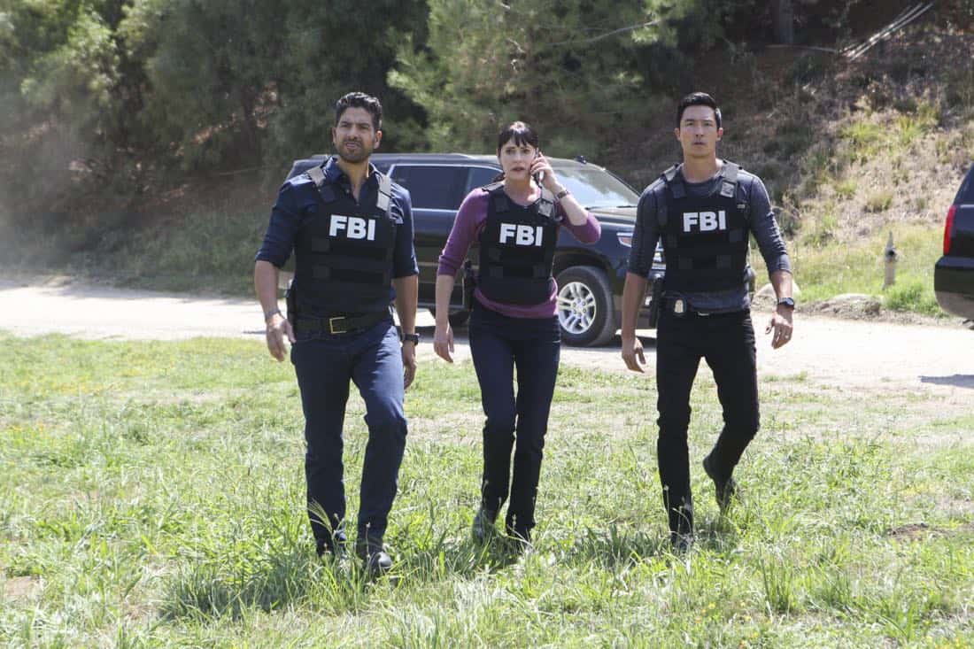 "The Bunker" -- When several women go missing in Virginia, the BAU must figure out what they have in common in order to find them, on CRIMINAL MINDS, Wednesday, Nov. 1 (10:00-11:00 PM, ET/PT) on the CBS Television Network. Series star Aisha Tyler directed the episode. Pictured: Adam Rodriguez, (Luke Alvez), Paget Brewster (Emily Prentiss), Daniel Henney (Matt Simmons) Photo: Sonja Flemming/CBS é2017 CBS Broadcasting, Inc. All Rights Reserved