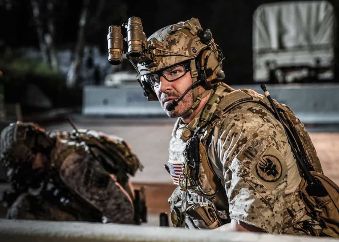 "The Spinning Wheel" -- The SEAL Team must work with Jason's longtime rival, Beau Fuller (Sharif Atkins), and his team to plan and perfect a raid under the watchful eye of top military brass. Also, Clay delivers solemn news to a teammate's next of kin, on SEAL TEAM, Wednesday, Nov. 1 (9:00-10:00 PM, ET/PT) on the CBS Television Network. Pictured: David Boreanaz as Jason Hayes. Photo: Erik Voake/CBS é2017 CBS Broadcasting, Inc. All Rights Reserved