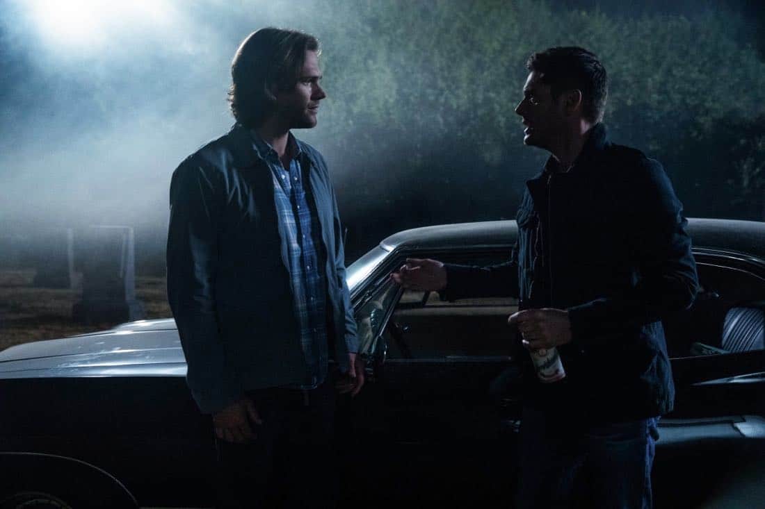 Supernatural -- "The Big Empty" -- Image Number: SN1304a_0141b.jpg -- Pictured (L-R): Jared Padalecki as Sam and Jensen Ackles as Dean -- Photo: Jack Rowand/The CW -- é 2017 The CW Network, LLC All Rights Reserved.