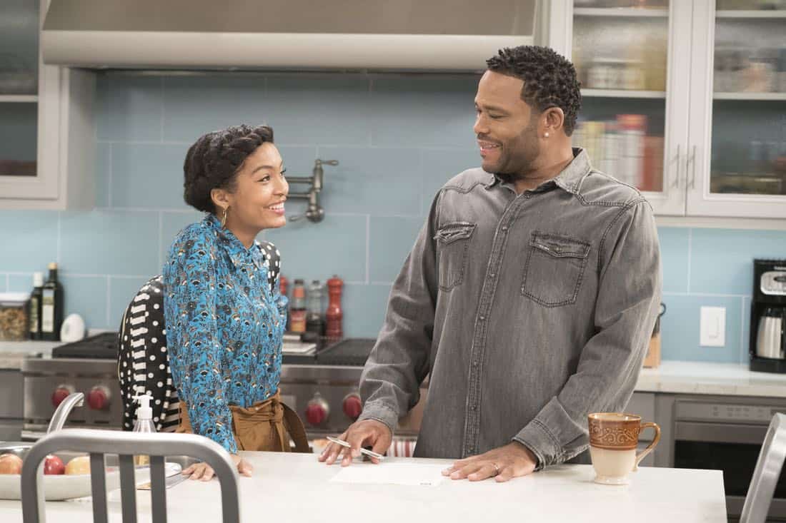 BLACK-ISH - "First and Last" - Diane experiences a big life event toward becoming a woman and Bow, Ruby, Zoey and Alicia are there to support her. Meanwhile, afraid that he may never be able to beat Junior at basketball again, Dre conducts psychological warfare on Junior before challenging him to a game, on "black-ish," TUESDAY, NOV. 7 (9:00-9:30 p.m. EST), on The ABC Television Network. (ABC/Eric McCandless) YARA SHAHIDI, ANTHONY ANDERSON