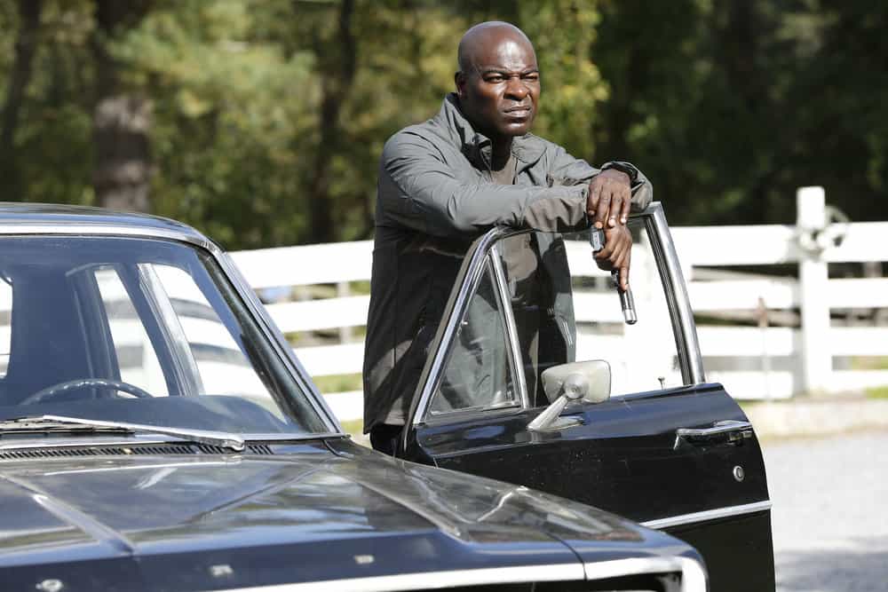THE BLACKLIST -- "Ian Garvey: #13" Episode 508 -- Pictured: Hisham Tawfiq as Dembe Zuma -- (Photo by: Will Hart/NBC)