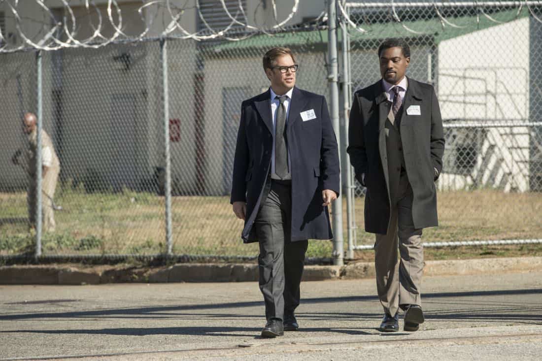 "Thanksgiving"-- As Thanksgiving approaches, Bull releases his team to enjoy the holiday with their families, only to find himself working a case solo when he agrees to help a boxer who is being tried for murder. Also, Chunk makes a major personal decision at his family's Thanksgiving dinner, while Marissa's dinner with Kyle (Gary Wilmes) is abruptly cancelled when he is mugged, on BULL, Tuesday, Nov 21 (9:00-10:00 PM, ET/PT) on the CBS Television Network. Pictured L-R: Michael Weatherly as Dr. Jason Bull and Cyrus Farmer as Galvin Berry Photo: David Giesbrecht/CBS é2017 CBS Broadcasting, Inc. All Rights Reserved