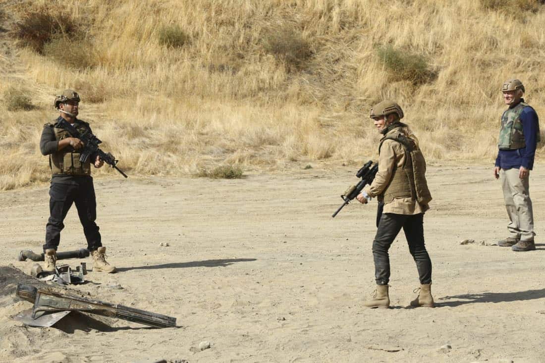"Double Down" -- As Torres and Sloane run protection detail for U.S. Senator John Phillips (James Morrison) in Afghanistan for the holidays, they must urgently return to the states after hearing the senator's son is in the ICU. Also, Gibbs and the team investigate the altercation that caused the life threatening injuries to the senator's son, on NCIS, Tuesday, Dec. 12 (8:00-9:00 PM, ET/PT) on the CBS Television Network. Pictured: Wilmer Valderramma, Maria Bello, James Morrison Photo: Cliff Lipson/CBS é2017 CBS Broadcasting, Inc. All Rights Reserved