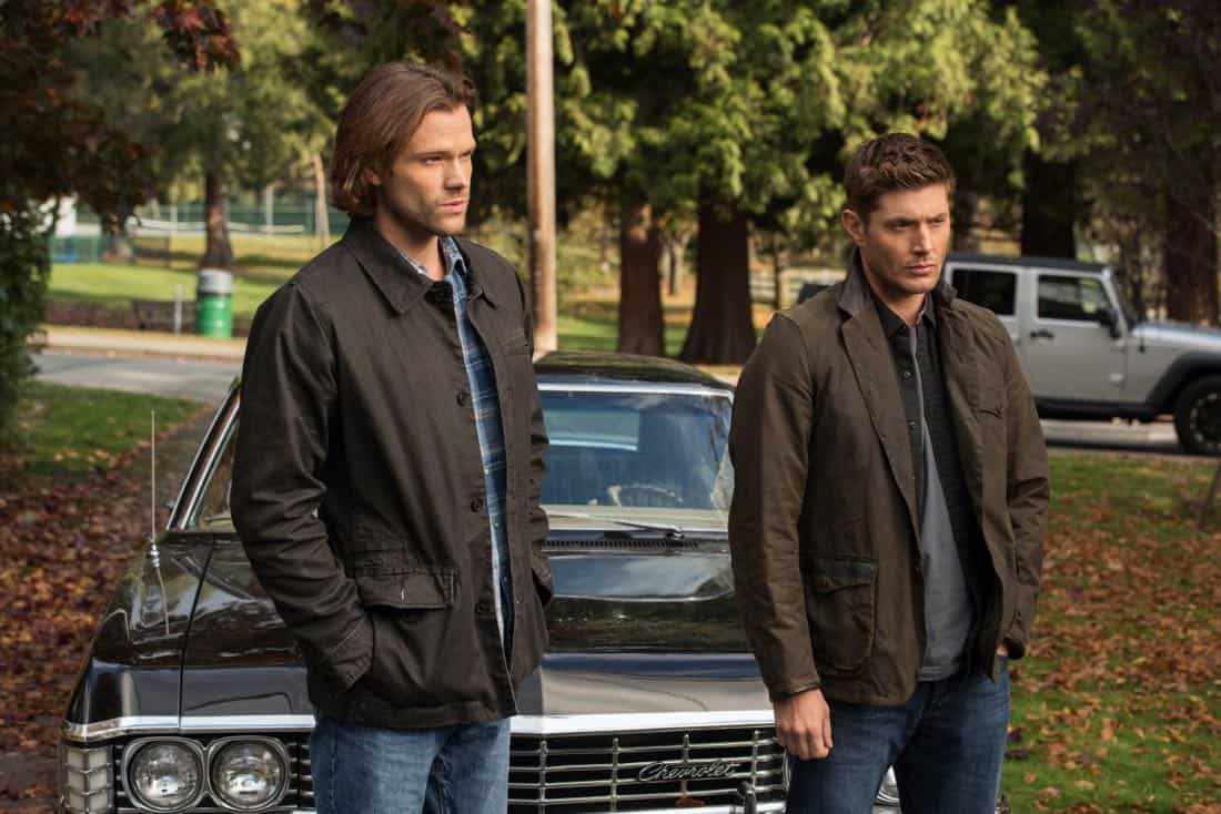 Supernatural -- "Wayward Sisters" -- Image Number: SN1310d_0079.jpg -- Pictured (L-R):Jared Padalecki as Sam and Jensen Ackles as Dean -- Photo: Dean Buscher/The CW -- é 2017 The CW Network, LLC All Rights Reserved