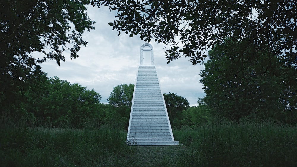 CHANNEL ZERO: BUTCHER'S BLOCK -- "Insidious Onset" Episode 301 -- Pictured: Mysterious Staircase -- (Photo by: Syfy) CHANNEL ZERO: BUTCHER'S BLOCK -- "Insidious Onset" Episode 301 -- Pictured: Mysterious Staircase -- (Photo by: Syfy)