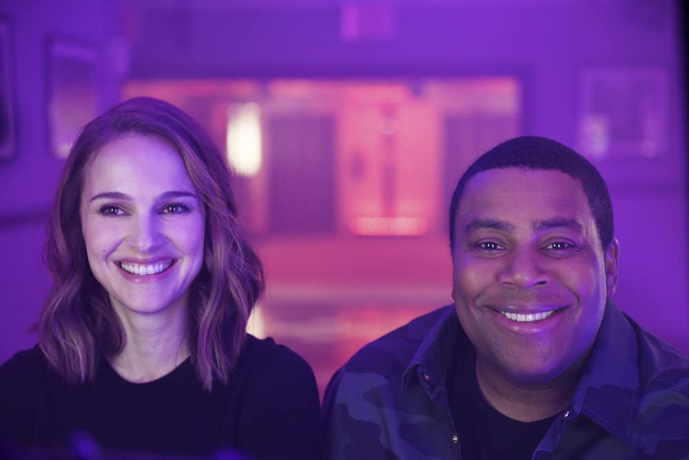SATURDAY NIGHT LIVE -- Episode 1738 -- Pictured: Host Natalie Portman with Kenan Thompson during a promo in 30 Rockefeller Plaza -- (Photo by: Rosalind O'Connor/NBC) SATURDAY NIGHT LIVE -- Episode 1738 -- Pictured: Host Natalie Portman with Kenan Thompson during a promo in 30 Rockefeller Plaza -- (Photo by: Rosalind O'Connor/NBC)