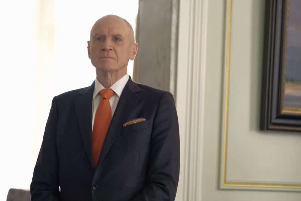 Dynasty -- "Nothing But Trouble" -- Image Number: DYN113a_0196b.jpg -- Pictured: Alan Dale as Anders -- Photo: Mark Hill/The CW -- é 2018 The CW Network, LLC. All Rights Reserved.