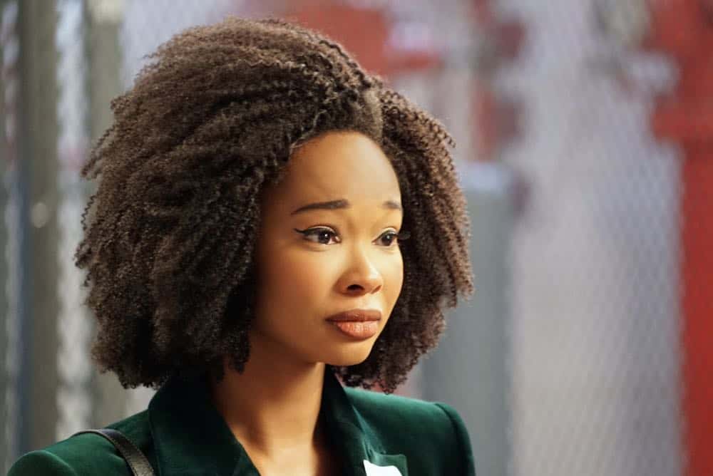 Dynasty -- "Nothing But Trouble" -- Image Number: DYN113b_0385b.jpg -- Pictured: Wakeema Hollis as Monica -- Photo: Annette Brown/The CW -- é 2018 The CW Network, LLC. All Rights Reserved.
