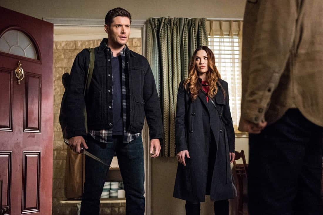 Supernatural -- "Devil's Bargain" -- Image Number: SN1313a_0011b.jpg -- Pictured (L-R): Jensen Ackles as Dean and Danneel Ackles as Jo -- Photo: Dean Buscher/The CW -- é 2018 The CW Network, LLC All Rights Reserved