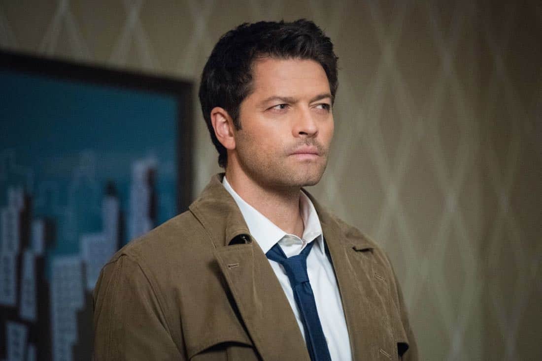Supernatural -- "Devil's Bargain" -- Image Number: SN1313a_0144b.jpg -- Pictured: Misha Collins as Castiel -- Photo: Dean Buscher/The CW -- é 2018 The CW Network, LLC All Rights Reserved