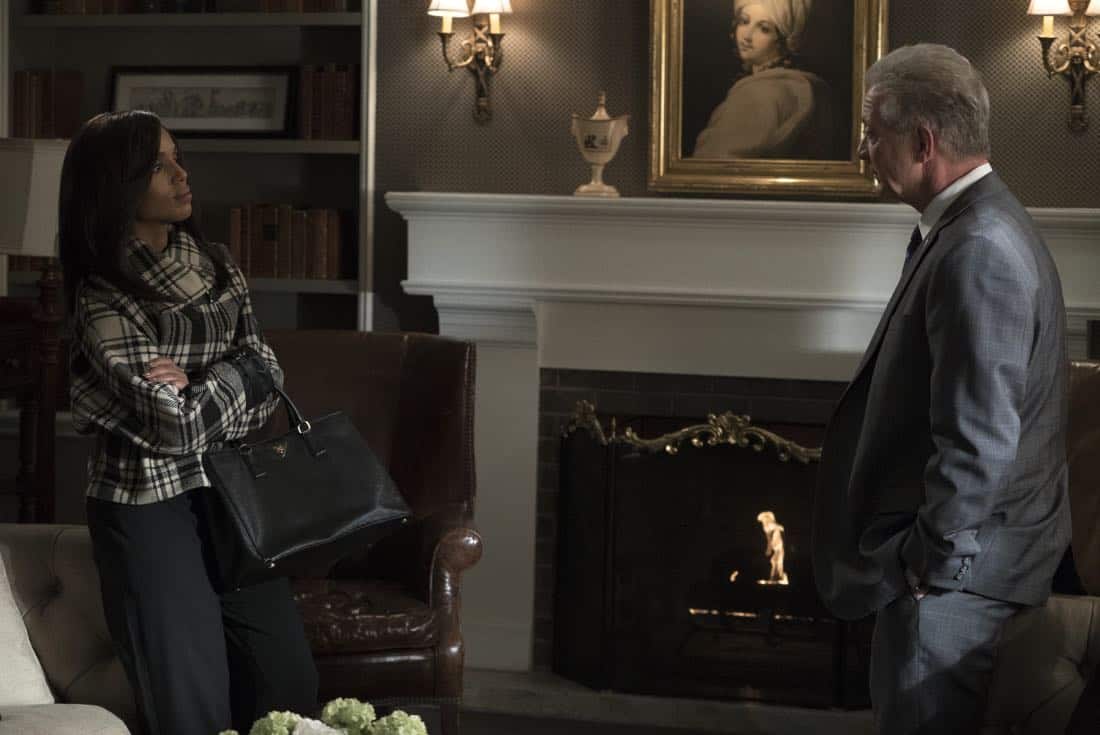 SCANDAL - "Army of One" - Mellie's plans to name Jake as her new chief of staff only propels Olivia to do whatever it takes to make sure that does not happen. Back at Papa Pope's house, Quinn becomes restless, wondering just how long Rowan intends to keep her and Robin hidden from the outside world. Meanwhile at QPA, Abby, Huck and Charlie decide that it's time to move forward with new clients when their first case leads to surprising intel, on "Scandal," airing THURSDAY, FEB. 8 (9:00-10:00 p.m. EST), on The ABC Television Network. (ABC/Eric McCandless) KERRY WASHINGTON, JEFF PERRY SCANDAL - "Army of One" - Mellie's plans to name Jake as her new chief of staff only propels Olivia to do whatever it takes to make sure that does not happen. Back at Papa Pope's house, Quinn becomes restless, wondering just how long Rowan intends to keep her and Robin hidden from the outside world. Meanwhile at QPA, Abby, Huck and Charlie decide that it's time to move forward with new clients when their first case leads to surprising intel, on "Scandal," airing THURSDAY, FEB. 8 (9:00-10:00 p.m. EST), on The ABC Television Network. (ABC/Eric McCandless) KERRY WASHINGTON, JEFF PERRY