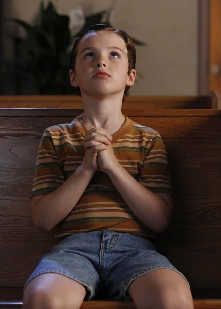 "Poker, Faith, and Eggs"-- Pictured: Sheldon (Iain Armitage). When George Sr. is rushed to the emergency room, Meemaw (Annie Potts) comes to babysit, and the kids have an adventure getting to the hospital on their own, when YOUNG SHELDON airs, Thursday Nov. 9 (8:31-9:01 PM, ET/PT) on the CBS Television Network. Photo: Robert Voets/Warner Bros. Entertainment Inc. é 2017 WBEI. All rights reserved. "Poker, Faith, and Eggs"-- Pictured: Sheldon (Iain Armitage). When George Sr. is rushed to the emergency room, Meemaw (Annie Potts) comes to babysit, and the kids have an adventure getting to the hospital on their own, when YOUNG SHELDON airs, Thursday Nov. 9 (8:31-9:01 PM, ET/PT) on the CBS Television Network. Photo: Robert Voets/Warner Bros. Entertainment Inc. é 2017 WBEI. All rights reserved.