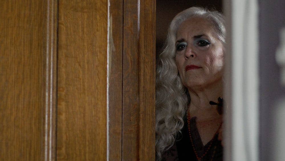 CHANNEL ZERO: BUTCHER'S BLOCK -- "Father Time" Episode 202 -- Pictured: Krisha Fairchild as Louise Lispector -- (Photo by: Syfy)