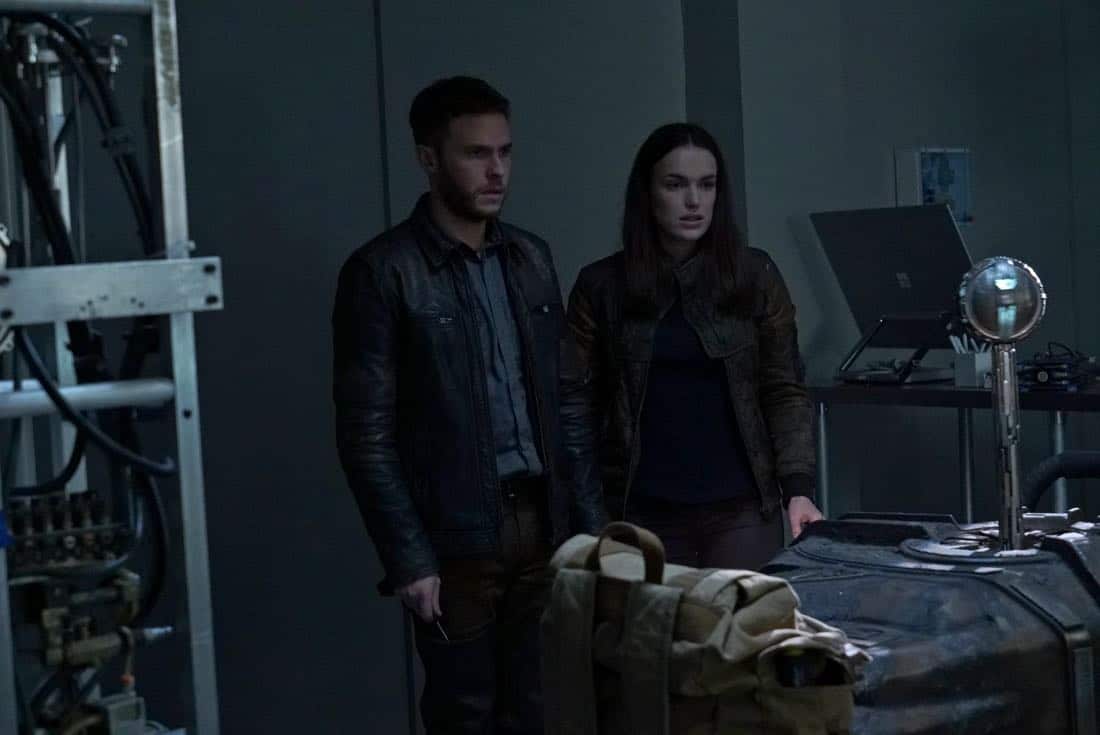 MARVEL'S AGENTS OF S.H.I.E.L.D. - "All the Comforts of Home" - Coulson and team set out to rewrite the course of humanity's fate, but they're unaware that their efforts will dramatically change one S.H.I.E.L.D agent's life, on "Marvel's Agents of S.H.I.E.L.D.," FRIDAY, MARCH 2 (9:01-10:01 p.m. EST), on The ABC Television Network. (ABC/Byron Cohen) IAIN DE CAESTECKER, ELIZABETH HENSTRIDGE