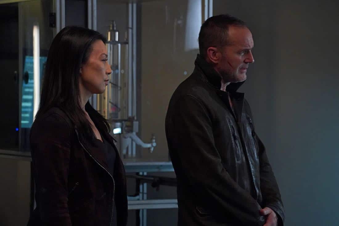 MARVEL'S AGENTS OF S.H.I.E.L.D. - "All the Comforts of Home" - Coulson and team set out to rewrite the course of humanity's fate, but they're unaware that their efforts will dramatically change one S.H.I.E.L.D agent's life, on "Marvel's Agents of S.H.I.E.L.D.," FRIDAY, MARCH 2 (9:01-10:01 p.m. EST), on The ABC Television Network. (ABC/Byron Cohen) MING-NA WEN, CLARK GREGG
