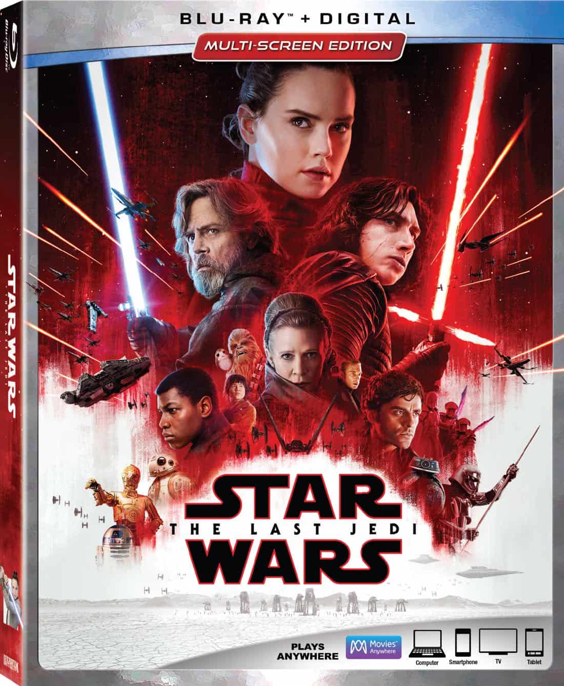 Star Wars The Last Jedi Blu-ray + Digital Box Cover Artwork Star Wars The Last Jedi Bluray Box Cover Artwork