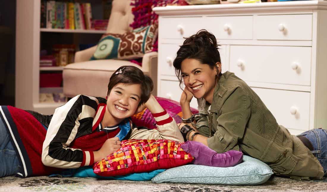 ANDI MACK - Disney Channel's "Andi Mack" stars Peyton Elizabeth Lee as Andi and Lilan Bowden as Bex. (Disney Channel/Craig Sjodiin)