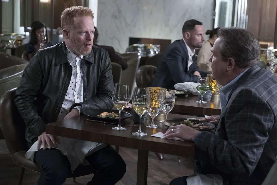 MODERN FAMILY - "Written in the Stars" - Phil thinks that Gloria is upset at Jay for dropping the ball on Valentine's Day, so he convinces Jay to spice things up with a little role playing that doesn't go off as planned. Meanwhile, Mitch and Cam may have unwittingly ruined Luke's Valentine's Day date and are forced to make things right, on "Modern Family," WEDNESDAY, FEB. 28 (9:00-9:31 p.m. EST), on The ABC Television Network. (ABC/Eric McCandless) JESSE TYLER FERGUSON, ERIC STONESTREET
