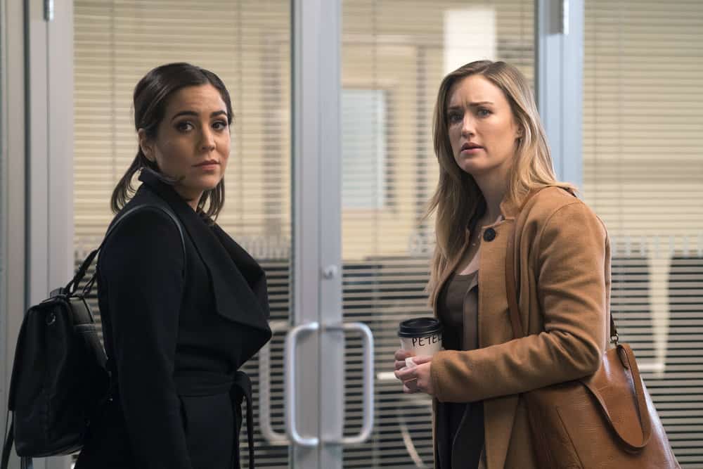 BLINDSPOT -- "Everlasting" Episode 314 -- Pictured: (l-r) Audrey Esparza as Tasha Zapata, Ashley Johnson as Patterson -- (Photo by: Barbara Nitke/NBC) BLINDSPOT -- "Everlasting" Episode 314 -- Pictured: (l-r) Audrey Esparza as Tasha Zapata, Ashley Johnson as Patterson -- (Photo by: Barbara Nitke/NBC)