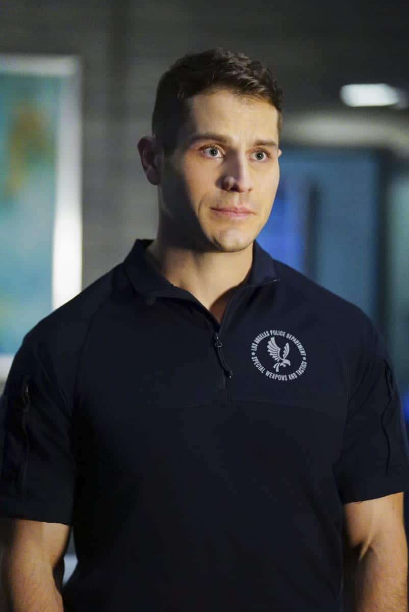 Ghosts, Hondo and the team go on the hunt for a serial killer who escaped justice two years prior by faking his death. Also, Hondo worries that Buck Spivey (Louis Ferreira), the teamÃÂs former leader, is spiraling into depression in the aftermath of being fired from the department, on S.W.A.T., Thursday, March 8 (10:00-11:00 PM, ET/PT) on the CBS Television Network. Pictured: Lou Ferrigno, Jr. as Rocky. Photo: Sonja Flemming/CBS é2018 CBS Broadcasting, Inc. All Rights Reserved