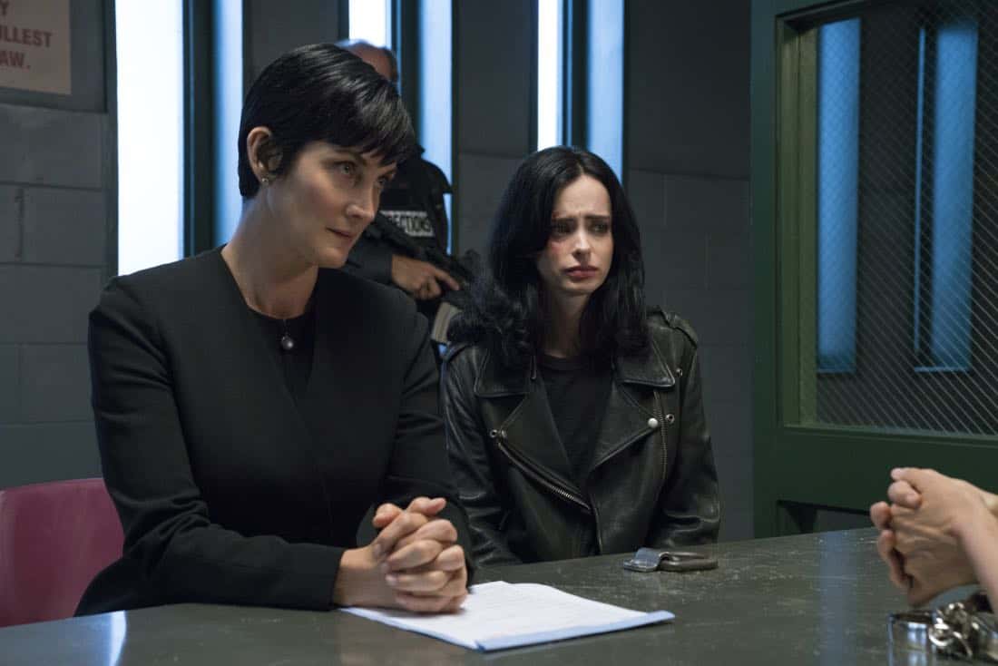 Carrie-Anne Moss & Krysten Ritter Marvel's Jessica Jones Season 2 | Photo Credit : David Giesbrecht/Netflix