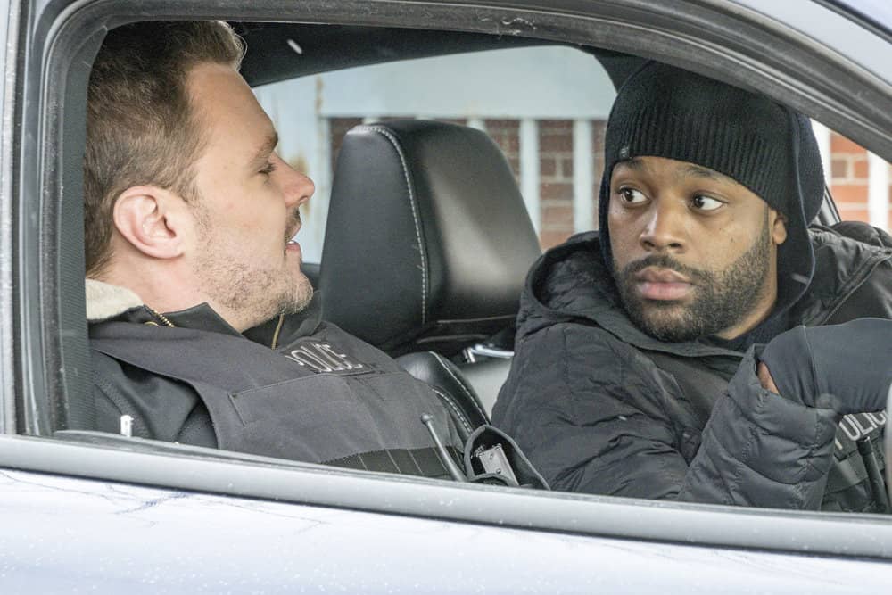 CHICAGO P.D. -- "Breaking Point" Episode 517 -- Pictured: (l-r) Patrick John Flueger as Adam Ruzek, LaRoyce Hawkins as Kevin Atwater -- (Photo by: Matt Dinerstein/NBC) CHICAGO P.D. -- "Breaking Point" Episode 517 -- Pictured: (l-r) Patrick John Flueger as Adam Ruzek, LaRoyce Hawkins as Kevin Atwater -- (Photo by: Matt Dinerstein/NBC)