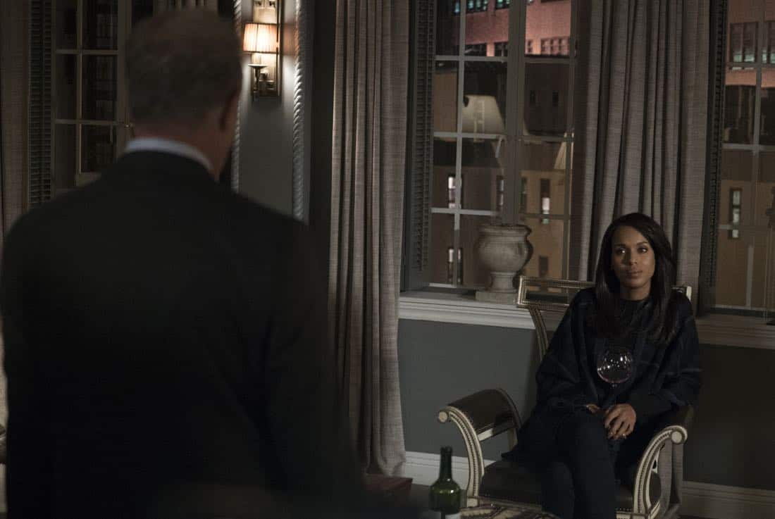 Scandal - "The List" - After Air Force Two's extraordinary safe landing, Cyrus takes his victory lap as America's newest hero, and Mellie demands that the Oval stop at nothing until justice is served. Meanwhile, Liv tries to bridge the gap with the Gladiators by disclosing her theory behind the hijack and Cyrus's true intentions, on "Scandal," airing THURSDAY, MARCH 15 (9:00-10:00 p.m. EDT), on The ABC Television Network. (ABC/Richard Cartwright) KERRY WASHINGTON