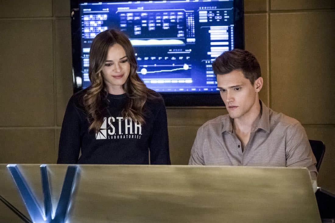 The Flash -- "Run, Iris, Run" -- Image Number: FLA416b_0148b.jpg -- Pictured (L-R): Danielle Panabaker as Caitlin Snow and Hartley Sawyer as Dibney -- Photo: Katie Yu/The CW -- é 2018 The CW Network, LLC. All rights reserved The Flash -- "Run, Iris, Run" -- Image Number: FLA416b_0148b.jpg -- Pictured (L-R): Danielle Panabaker as Caitlin Snow and Hartley Sawyer as Dibney -- Photo: Katie Yu/The CW -- é 2018 The CW Network, LLC. All rights reserved